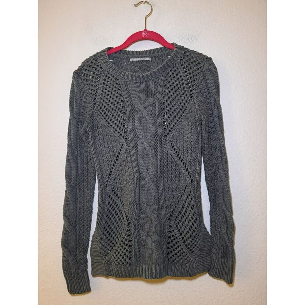 Rubbish Knit Sweater Size Small Green Fall Crewneck Long Sleeves - Picture 1 of 7